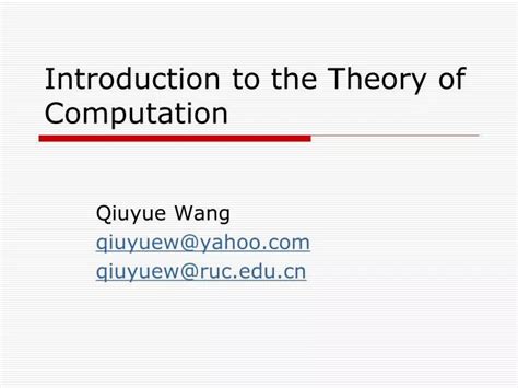 Ppt Introduction To The Theory Of Computation Powerpoint Presentation Id5370996