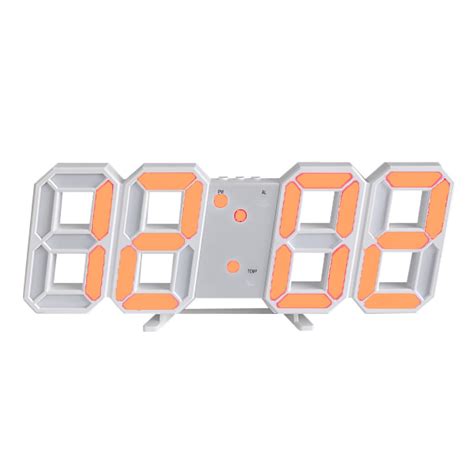 3d Led Wall Clock Minimalist Wall Mounted Alarm Clock For Home