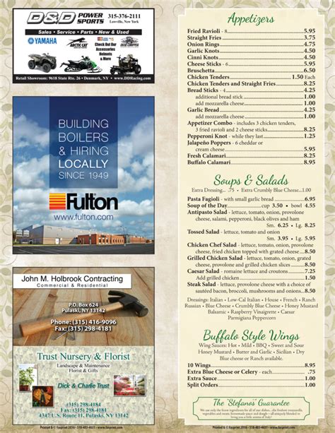 Stefanos Pulaski PG3 Fasprint Menus