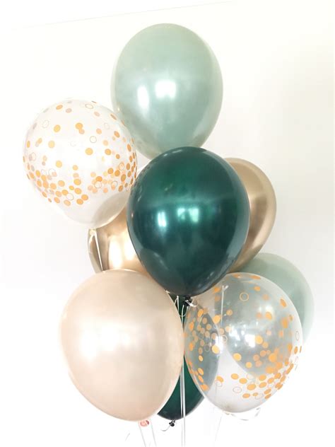 Sage Green Balloons Light Green Wedding Decor Green And Gold Balloons Chrome Gold Balloons