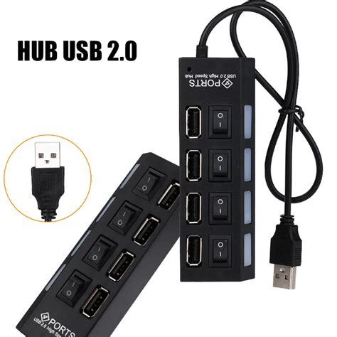 Hub Usb 2 0 4 Ports Avec Interrupteur Marche Arrêt Capmicro