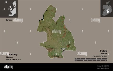 Shape Of Tipperary County Of Ireland And Its Capital Distance Scale