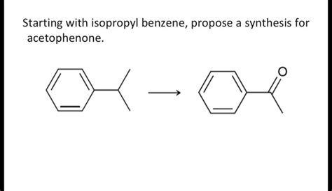 SOLVED Starting With Isopropyl Benzene Propose A Synthesis For