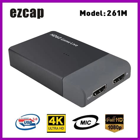 Ezcap 261M USB 3 0 HD Video Capture 4K 1080P Game Live Streaming Video