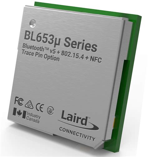 BL653μ Bluetooth 5.1 + 802.15.4 + NFC Modules - Nordic nRF52833 | Ezurio