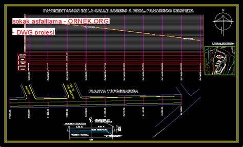 Sokak Asfaltlama Dwg Projesi Autocad Projeler