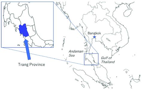 Map of study site: Trang Province in southern Thailand. | Download ...