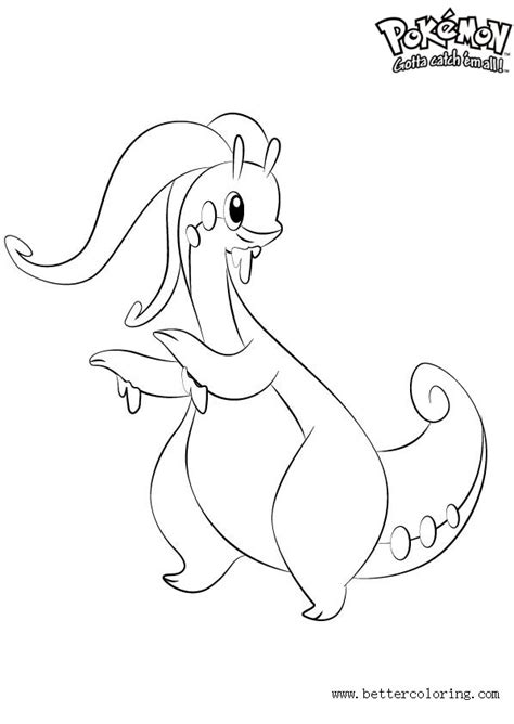 Goodra Coloring Pages Free Pokemon Coloring Pages Printables