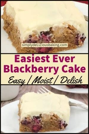 Easy Blackberry Cake With Cream Cheese Frosting