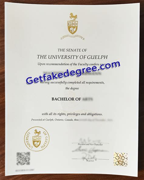 2023 New Version University Of Guelph Diploma Buy Fake High School