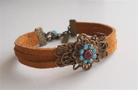 Boho Chic Leather Bracelet