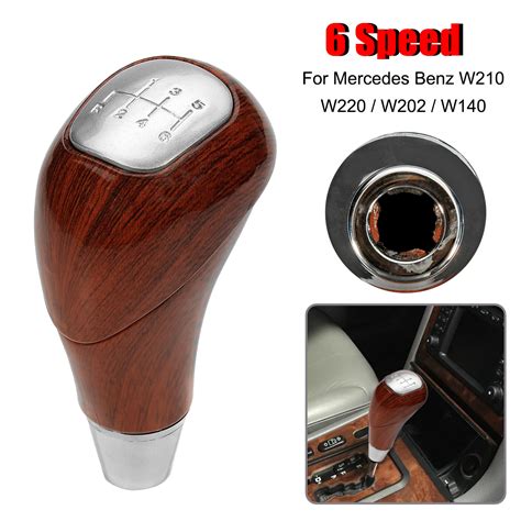 6 Speed Gear Shift Knob For Mercedes For Benz W210 W220 W202 W140