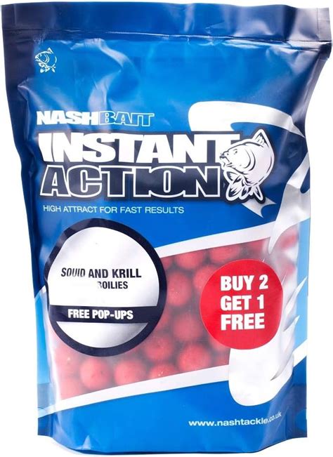 Nash Instant Action Boilies G Mm Squid Krill B B