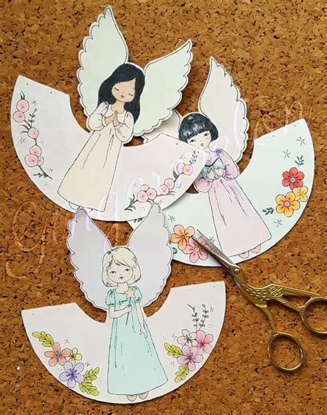 Christmas Angels Paper Dolls — Diy Projects