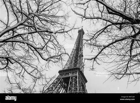 Eiffel Tower, Snowy day in Paris, France, Europe Stock Photo - Alamy