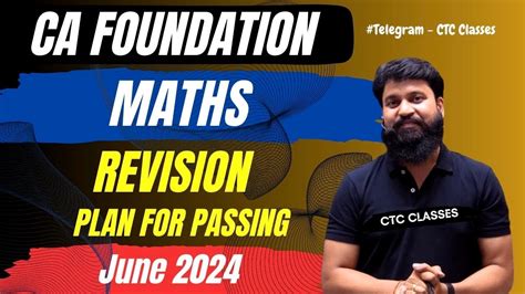 Ca Foundation June Maths Revision Plan I Ca Foundation Maths