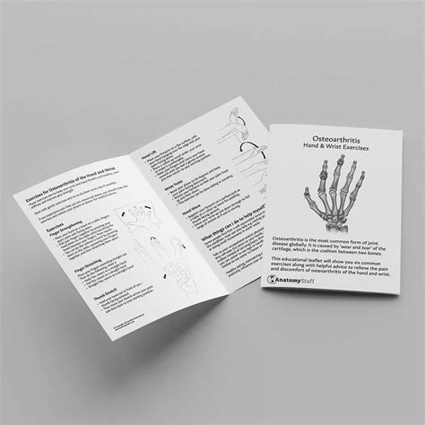 Hand And Wrist Osteoarthritis Exercises Leaflet Printable Pdf