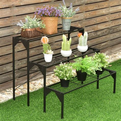 Arlmont Co 3 Tier Outdoor Metal Heavy Duty Modern For Multiple Plant