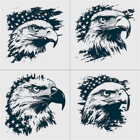 Adler Mit Usa Flagge Svg Png Dateien Patriotic Clipart Vector Bild