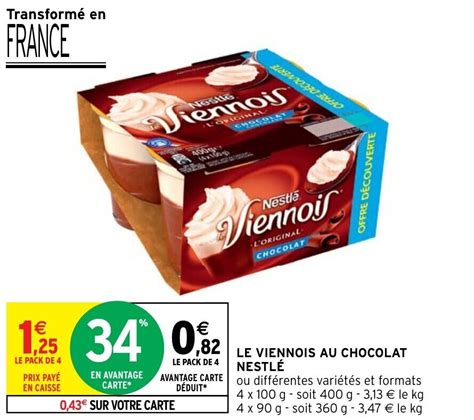 Promo Le Viennois Au Chocolat Nestl Chez Intermarch Hyper