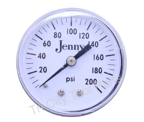 142-1000 Gauge Jenny Air Compressor Gauge 2" 200psi 1/4" – Tri City Tool Parts, Inc.