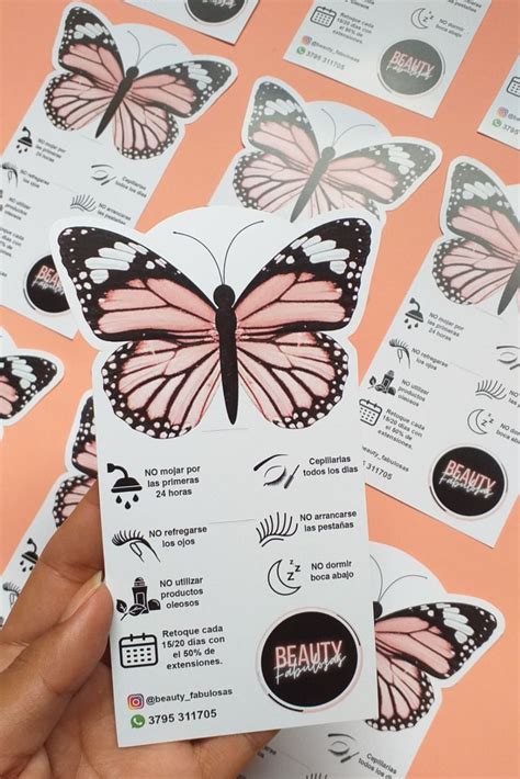 Tarjetas mariposa Consejos para pestañas Pestañas Cejas y pestañas