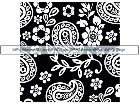 Bandana Pattern Svg Paisley Pattern Svg Seamless Bandana Etsy