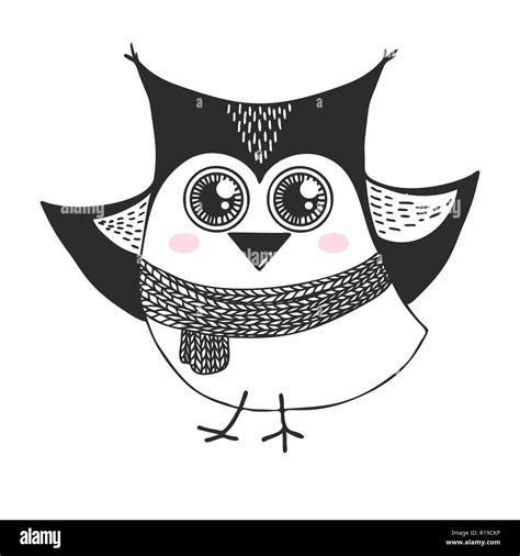 Owl Sketch Stock Vector Images Alamy