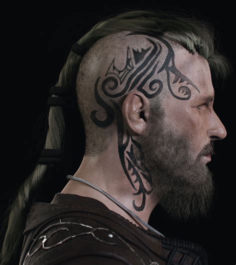 Traditional Viking Head Tattoos