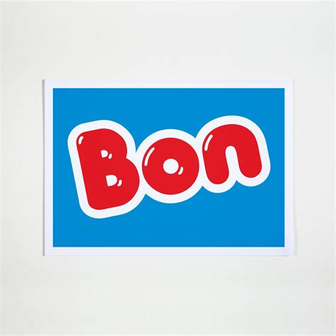 'Bon' Screen Print in Red A4 - Loola Loves Gift Shop - Crispin Finn ... 