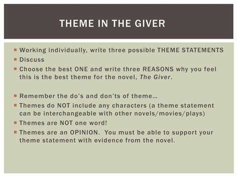 Ppt Theme In The Giver Powerpoint Presentation Free Download Id