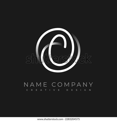 C Letter Calligraphy Minimal Monogram Template Stock Vector (Royalty ...