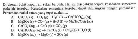 Kumpulan Contoh Soal Persamaan Reaksi Kimia