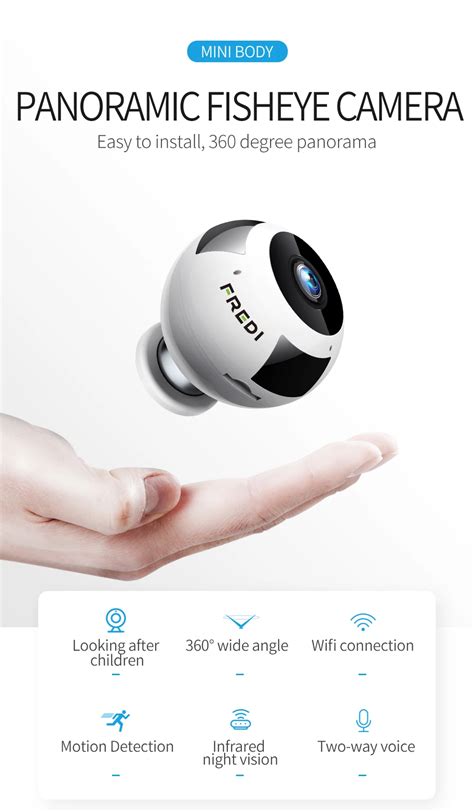FREDI 360 градусов панорамная IP камера WiFi Беспроводная 960P рыбий ...
