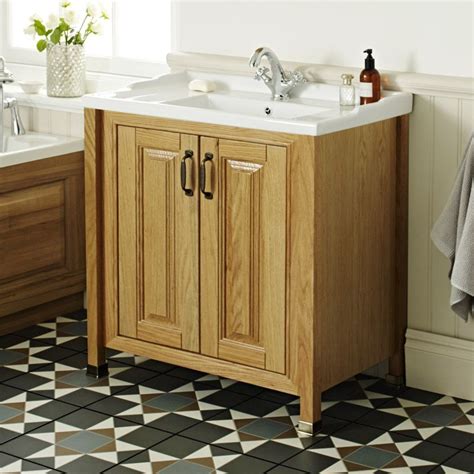 Grenville American Oak Solid Wood Vanity Unit Available Online Now