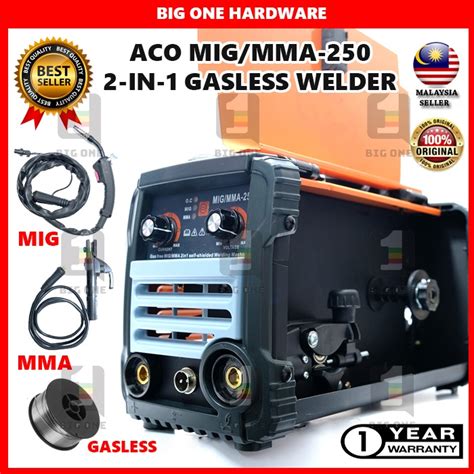 2 IN 1 ACO MIG MMA 250 250A GASLESS MIG AND INVERTER ARC WELDING