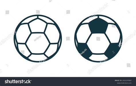 Set Football Game Ball Icons Classic Stock Vector Royalty Free