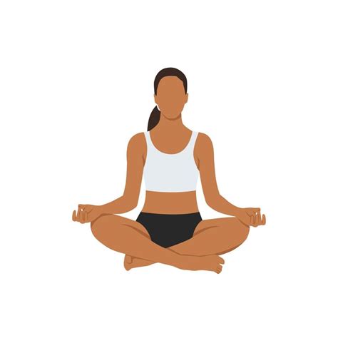 Woman Doing Lotus Pose The Concept Of Healthy Lifestyle Icon For Yoga