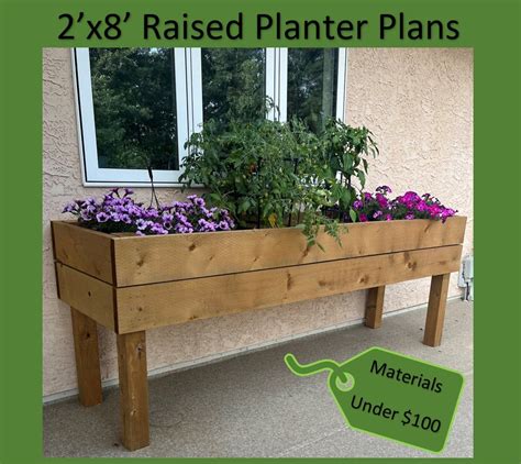 Raised Garden Bed Planter Plans - Etsy