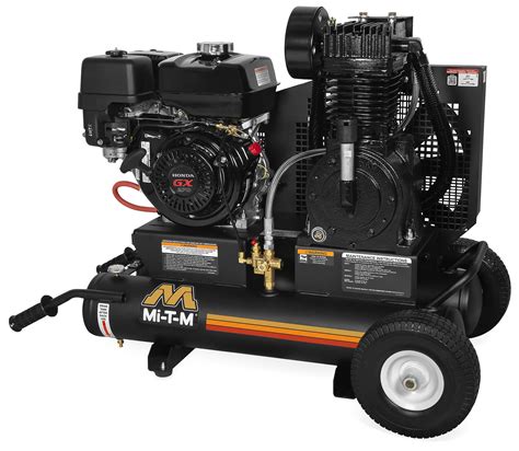 Mi T M 8 Gal Industrial Two Stage Gasoline Air Compressor Gas Powered