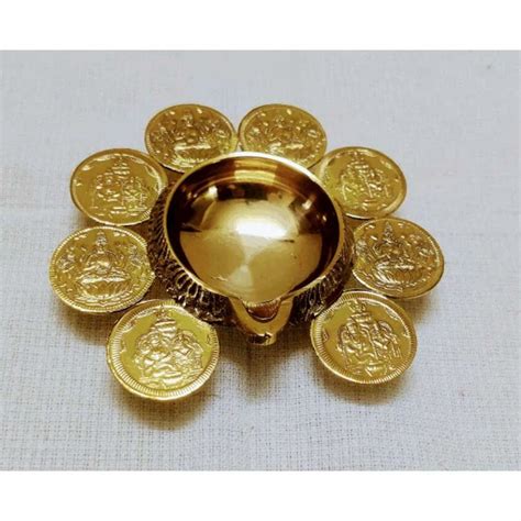 Kubera Diya With Lakshmi Kubera Coins At Rs 299 Brass Diya In Chennai