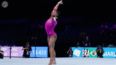 Simone Biles Usa Fx Podium Training World Championships