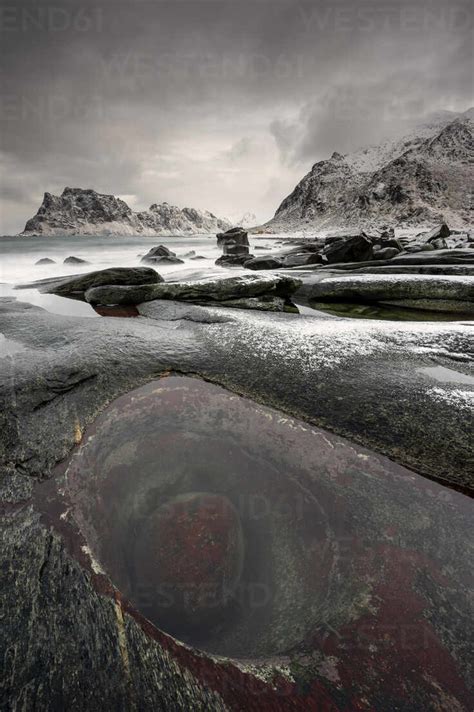 The Famous Dragon S Eye Seascape On Uttakleiv Beach In Lofoten