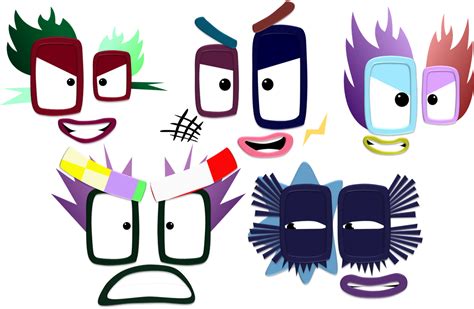 Numberblocks 111111 555555 S Faces By Blushneki522 On Deviantart