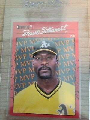 Donruss Dave Stewart Error Mvp Card Bc No Period After Inc On