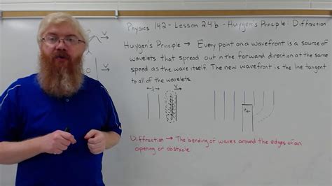 Physics 142 Lesson 2 4b Huygens S Principle Diffraction YouTube