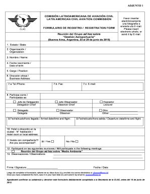 Fillable Online Clacsec Lima Icao Adjunto 1 Comisi N Latinoamericana De