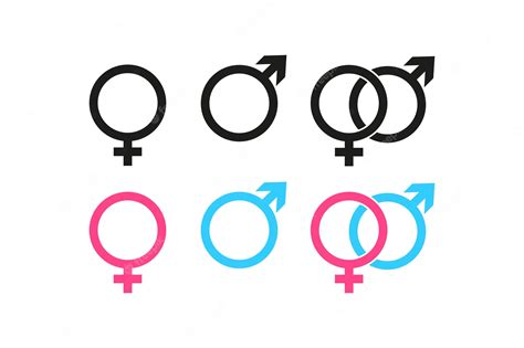 Premium Vector Gender Female And Male Set Icon Vector Illustration Collection Of Gender