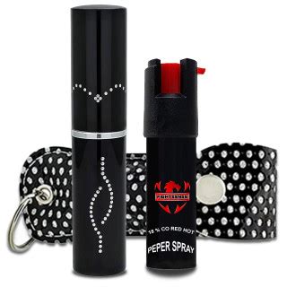 Mini Stun Gun Keychain and Pepper Spray Bling - Combo Pack