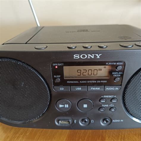 Sony Zs Ps Black Portable Cd Player Digital Tuner Am Fm Radio Audio